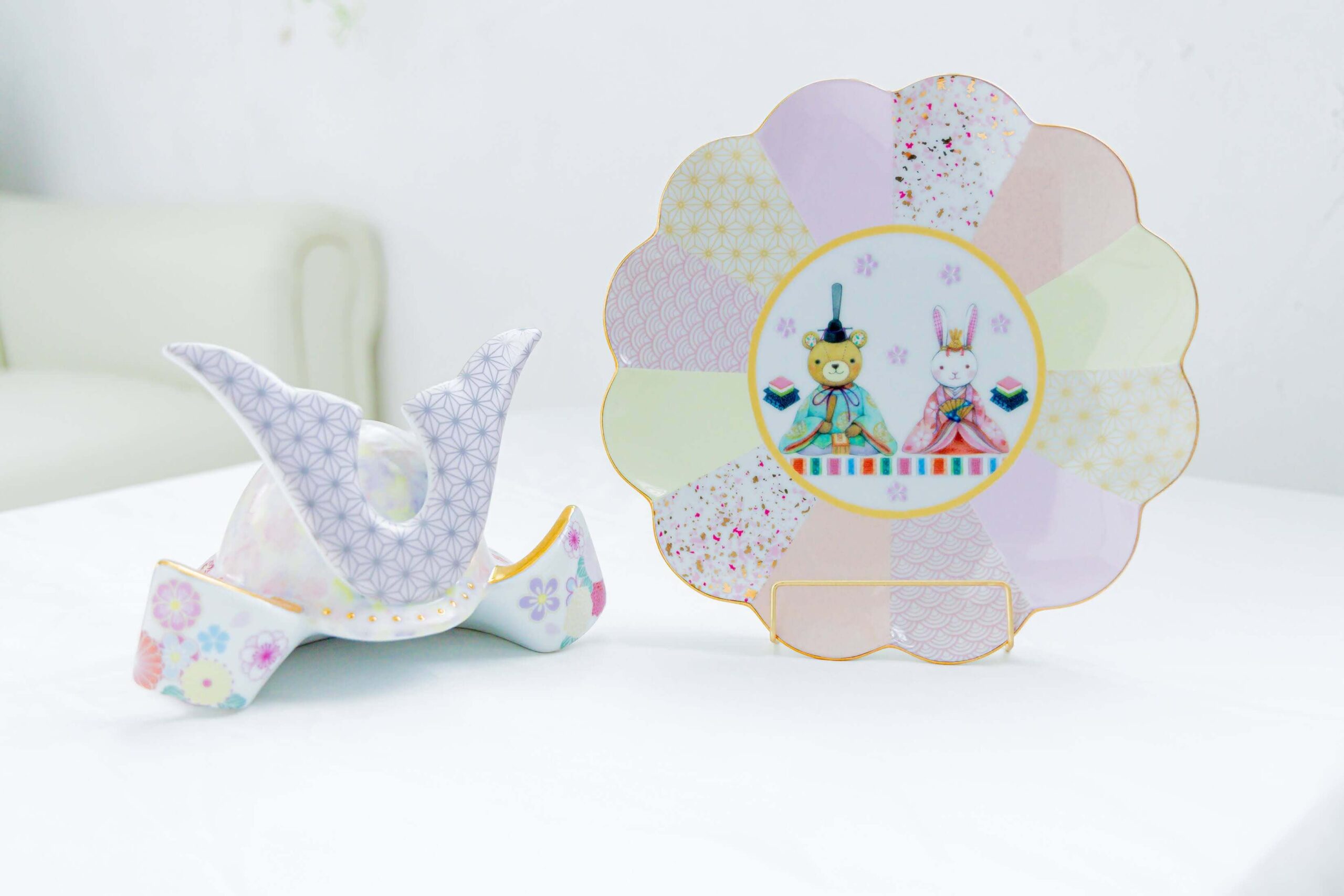 ポーセラーツ-絵皿と兜3