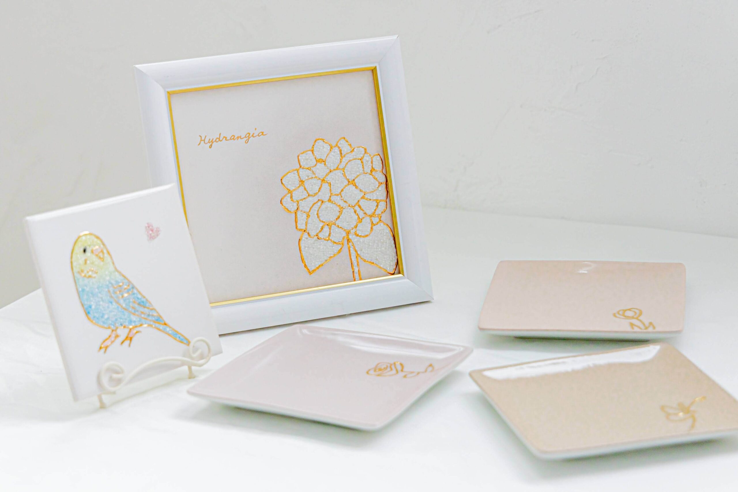 ポーセラーツ-絵皿と写真立て